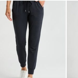 Blue Ice Women's Black Loose Fit Fleece-Lined Jogger  Sweatpants Size 2XL